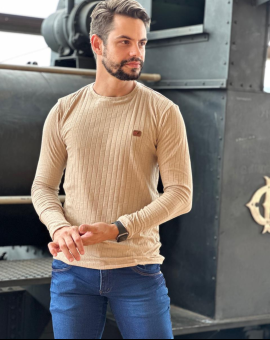 Camisa Masculina Manga Longa Slim
