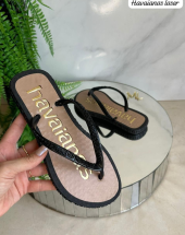 Havaianas Feminina Laser Bico Redondo Atacado na Rua 44 Goiânia