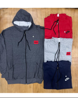 Moletom com Ziper Liso Algodão