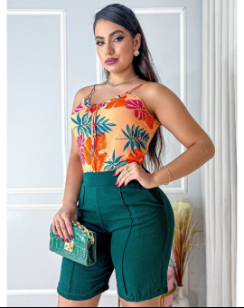 Short Cos Alto Bolso Lateral