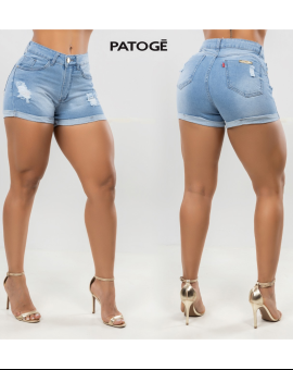 Short Jeans Curto Patoge Feminino