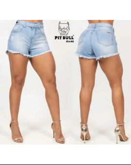 Short Jeans Feminino Curto Barra Desfiada