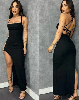 Vestido Longo com Fenda