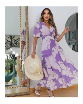 Vestido Longo Três Marias Estampado