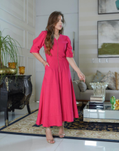 Vestido Longuete de Festa Evangélico Atacado na Rua 44 Goiânia