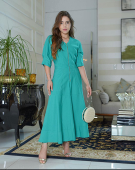 Vestido Longuete Sofisticado de Linho