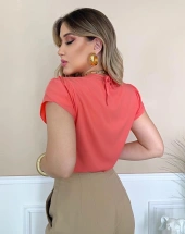 Blusa Elegante Crepe de Seda Lisa Atacado na Rua 44 Goiânia