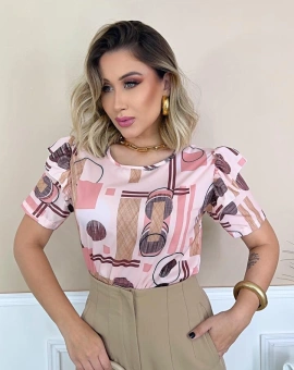 Blusa Manga Princesa Estampada