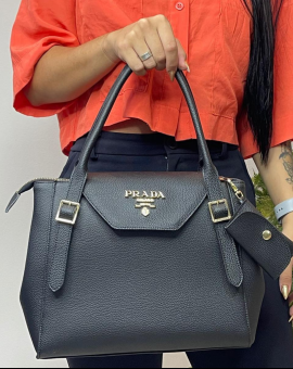 Bolsa de Mão com Letreiro Prada