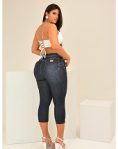 Calça Capri Jeans Feminina Escura Atacado na Rua 44 Goiânia