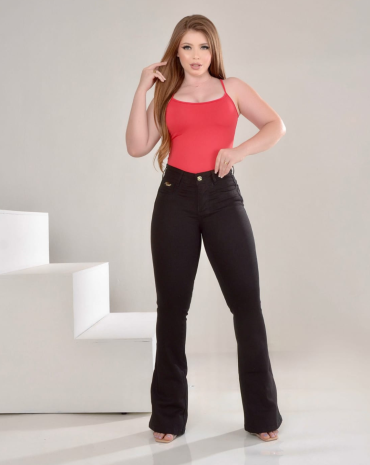 calca-flare-jeans-feminina-preta-atacado-rua-44-goiania 
