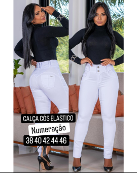 Calça Jeans Feminina Cós de Elástico