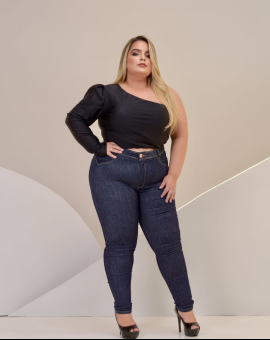 Calça Jeans Plus Size Escura
