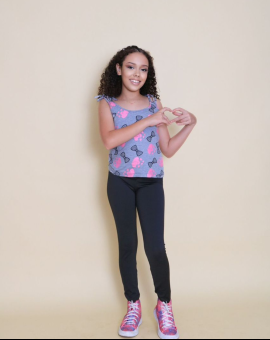 Calça Legging Infantil Preta