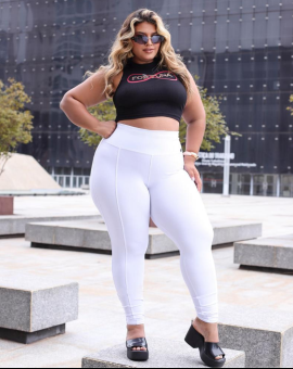 Calça Plus Size Alta Compressão Montaria