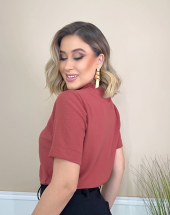 Camisa Feminina Gola Padre Atacado na Rua 44 Goiânia