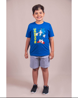 Conjunto Infantil Sonic Short e Camisa