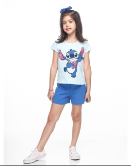 Conjunto Infantil Stich Blusa e Short