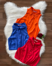 Cropped Regatinha com Botões Atacado na Rua 44 Goiânia