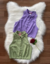 Cropped Regatinha com Botões Atacado na Rua 44 Goiânia