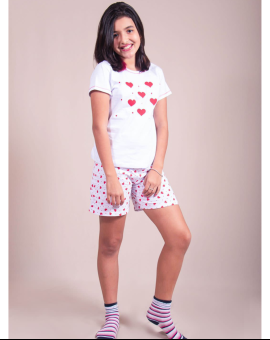 Pijama Infantil Menina de Coração
