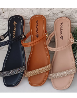 Sandália Rasteirinha Duas Tiras Finas