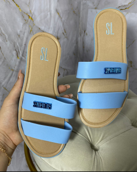 Sandália Rasteirinha Feminina Duas Tiras