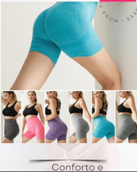 Short Esportivo Cintura Alta Modeladora