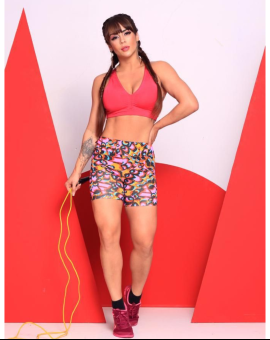 Short Feminino Estampado De Treino