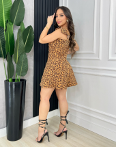 Vestido Curto Estampa Animal Print Atacado na Rua 44 Goiânia