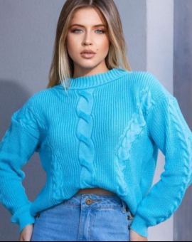 Blusa Sueter Feminino Over Size Manga