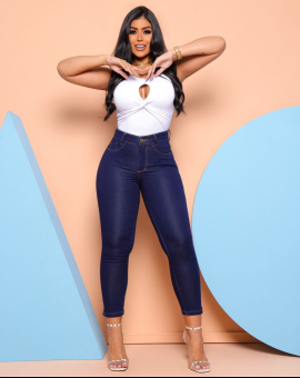 Calça Capri Jeans Feminina Coladinha