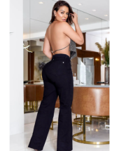 Calça Jeans Feminina Flare Preta Atacado na Rua 44 Goiânia