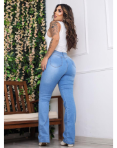 Calça Jeans Reta Bordada Sky Clean Atacado na Rua 44 Goiânia