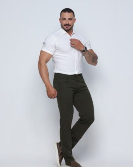 Calça Masculina Preta Sarja