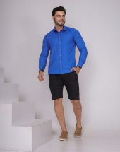 Camisa Masculina Lisa com Botões na Frente Atacado na Rua 44 Goiânia