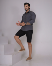 Camisa Masculina Lisa com Botões na Frente Atacado na Rua 44 Goiânia