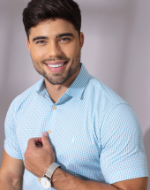 Camisa Masculina Micro xadrez Manga Curta Atacado na Rua 44 Goiânia