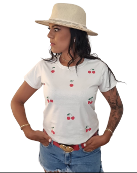 Camiseta Feminina com Estampa Minimalista
