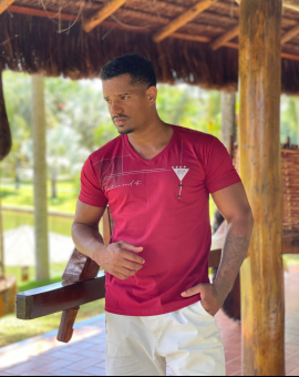 Camiseta Masculina Causal Manga Curta