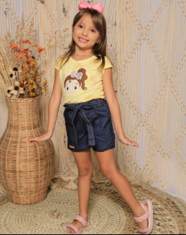 Conjuntinho Menina Short e Blusa Princesa