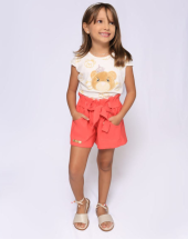 Conjunto Infantil Saia e Blusa de Gatinho Atacado na Rua 44 Goiânia