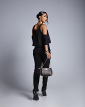 Conjunto Feminino Calça Cintura Alta e Cropped Soltinho Atacado na Rua 44 Goiânia