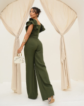 Conjunto Feminino Calça Pantalona e Cropped Elegante Atacado na Rua 44 Goiânia