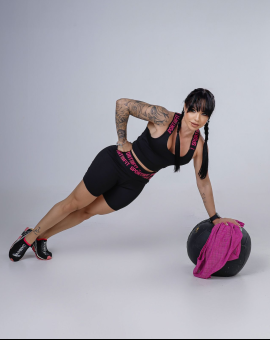 Conjunto Fitness Feminino para Cross Fit Preto