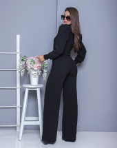 Conjunto Social Feminino Manga Longa Preto Básico Atacado na Rua 44 Goiânia