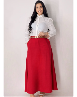 Saia Longa Evangélica Linho