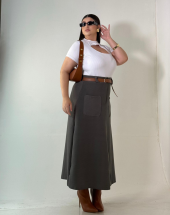 Saia Plus Size Longa Rodada Atacado na Rua 44 Goiânia