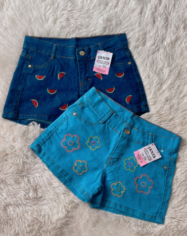 short-jeans-curto-infantil-bordado-atacado-rua-44-goiania 