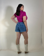 Short Jeans Plus Size Curto Atacado na Rua 44 Goiânia